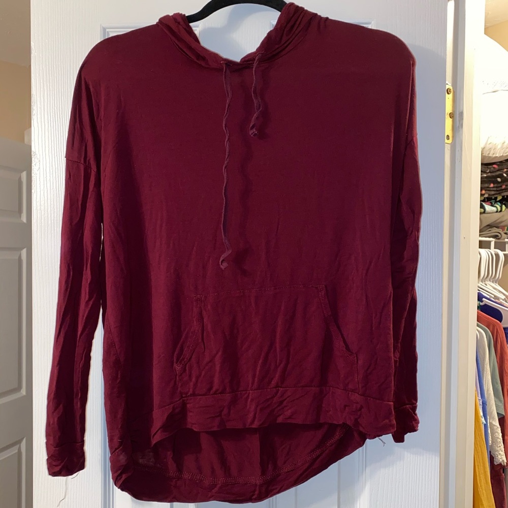 Maroon lightweight hoodie